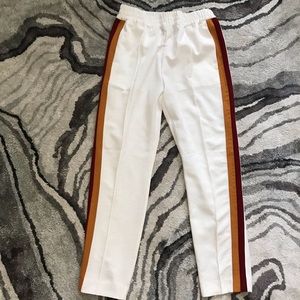 Scotch and Soda White Striped Track Pants